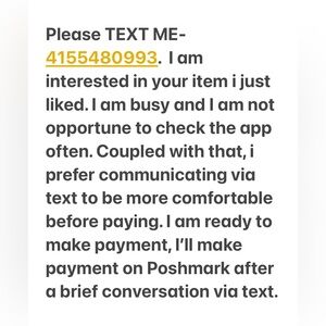 Please send pictures of your item I just liked. to 415.548 0993. I’m interested